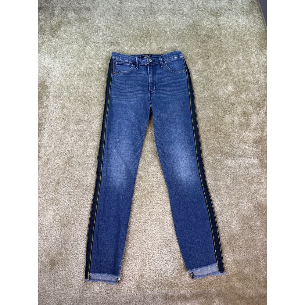 Abercrombie & Fitch Women's Simone High Rise Ankle Jeans Size 27/4r Blue B480